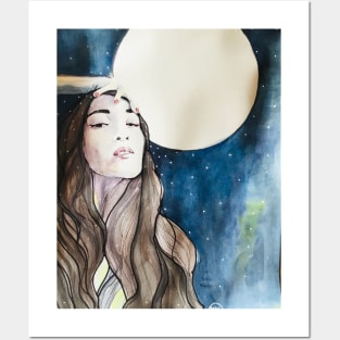 Hindi Zahra and the moon Posters and Art